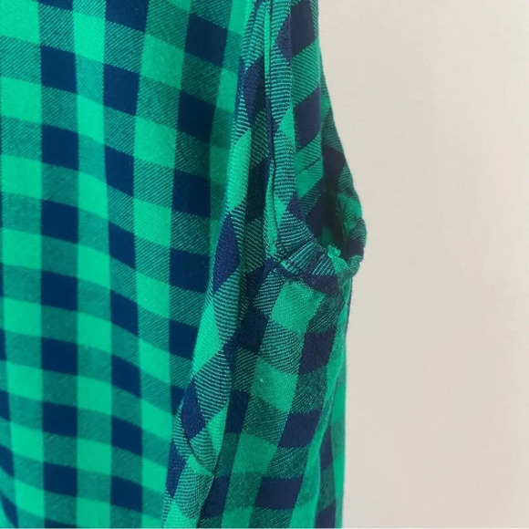 G.H. Bass & Co Women's M Plaid Summer  Tank Top Green 100% Viscose - Picture 15 of 15